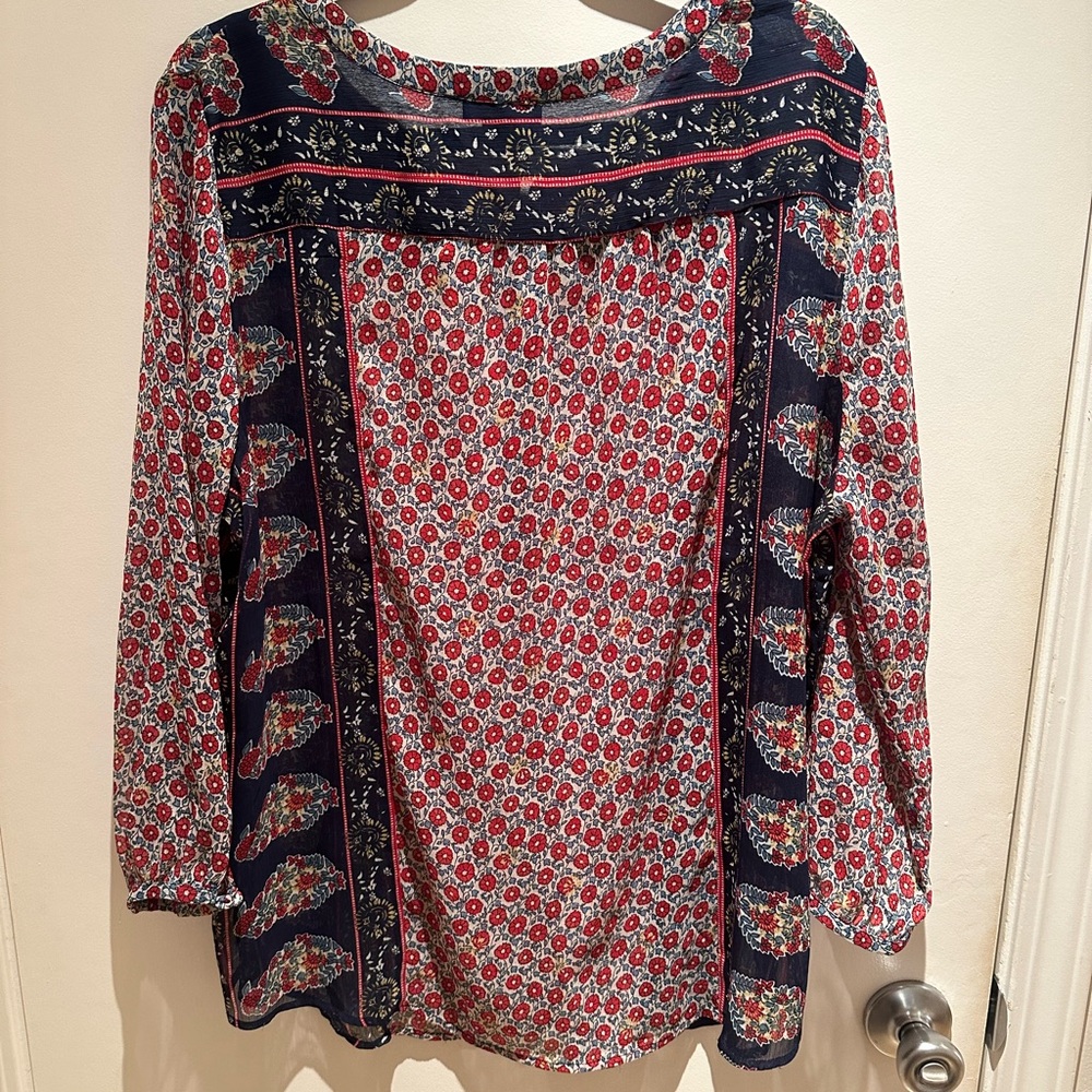 Sheer chiffon boho tunic top - Picture 2 of 5